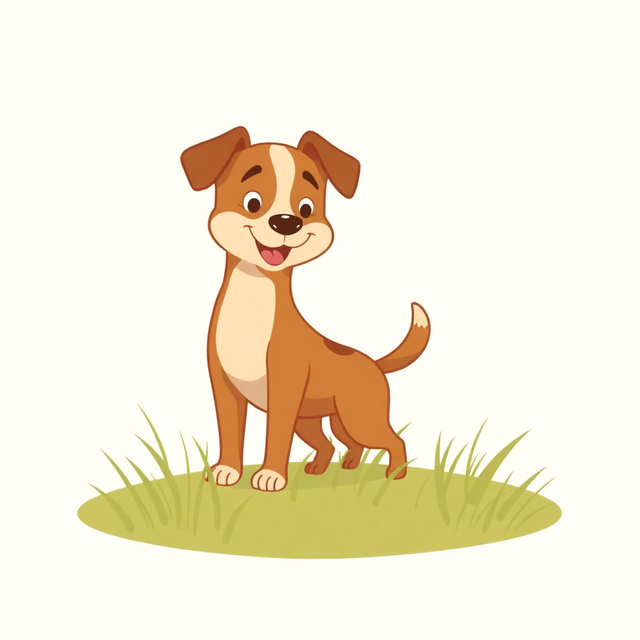 Illustration of a dog happily sniffing along the trail