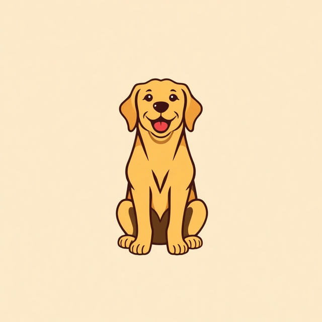 Illustration of the golden retriever mascot